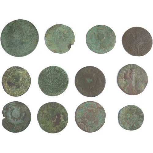 463 - Collection of Scottish copper coins. Circa 17th century AD. To include coins from the reigns of Char... 