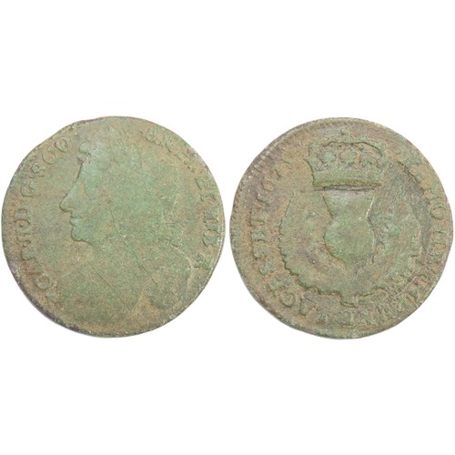 462 - Charles II Scottish Bawbee/ sixpence 1678. Laureate bust left, CARA D G SCO AN FR ET HIB R. R. Crown... 