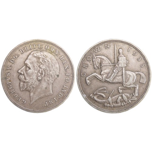 497 - George V 1935 'Jubilee' crown .500 silver, 28.33g. 39mm. R. St George and dragon. Ref: S.4048.