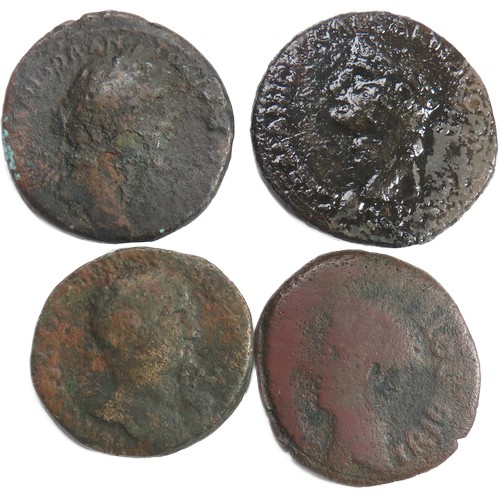 498 - Roman AE As (4). Circa 1st-2nd century AD. Copper-alloy, 24mm-29mm. Various emporers.