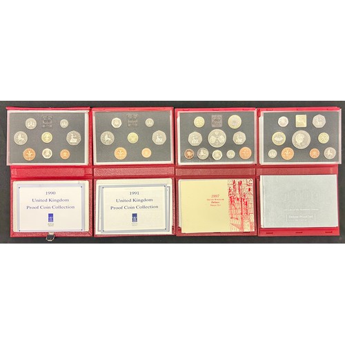 511 - Royal Mint, Proof Coin Collections (4) 1990, 1991. 1997 Deluxe Proof Set and 1999 Last Coins Of Twen... 