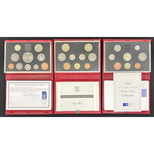 513 - Royal Mint, United Kingdom Proof Coin Collections. 1989, 1995 and 1997 Deluxe Proof Set.