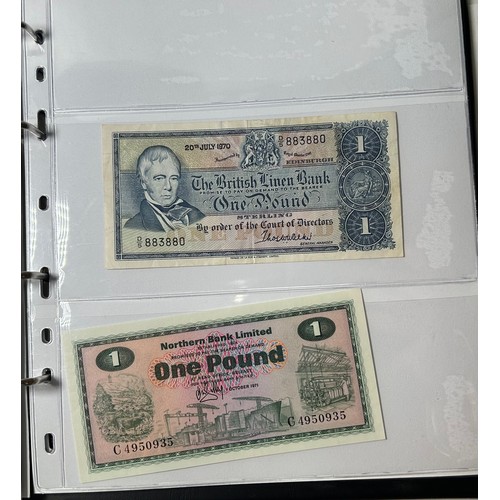 527 - World Bank Notes (33) in black collectors folder. To include, United states 1&2 dollars, Queen E... 