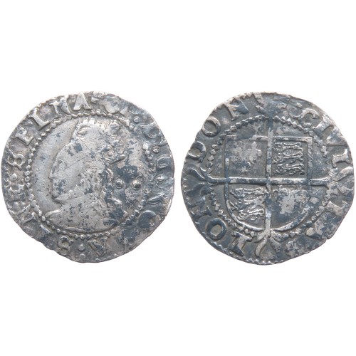 434A - Elizabeth I Halfgroat. Sixth issue, 1582-1600 AD. Crowned bust left, two pellets behind. E D G ROSA ... 