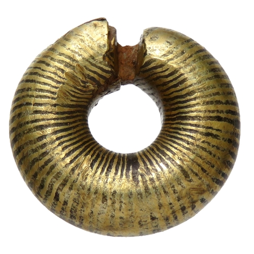 17 - Bronze Age penannular-ring. Late Bronze Age date, circa 1150-800 BCE. Complete and undamaged, formed... 