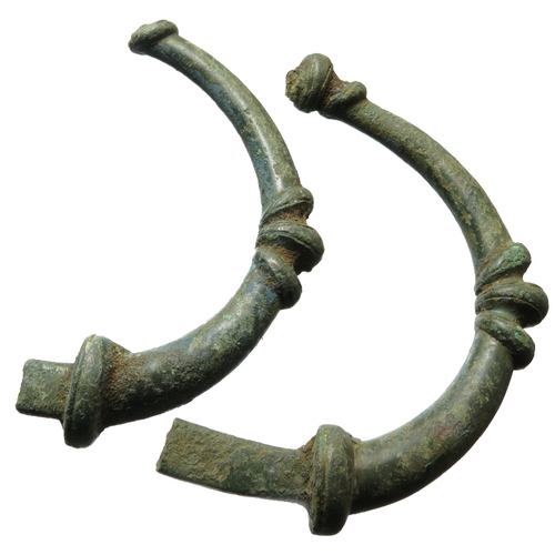 25 - A large Iron Age lipped terret ring, c. 100BC - 50AD. 85mm x 75mm, 84.8g. Broken into 2 pieces.