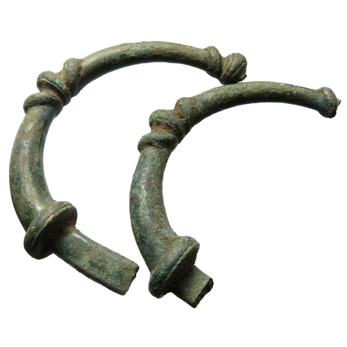 25 - A large Iron Age lipped terret ring, c. 100BC - 50AD. 85mm x 75mm, 84.8g. Broken into 2 pieces.