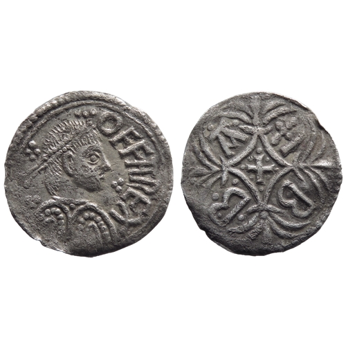 Offa penny. Light coinage, circa 780-796 AD. London. OFFA REX, diademed ...
