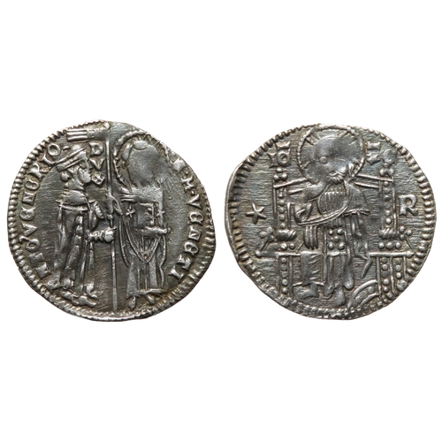 368 - Italy, Venice, Antonio Venier, circa 1382-1400 AD. Grosso, 2nd type. Silver, 1.95g. 23mm. Ref: Mont.... 