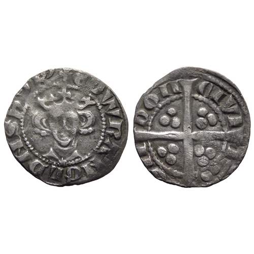 319 - Edward I penny, London. Class 9b. Crowned facing bust, star on breast, +EDWR ANGL DNS HYB. R. Cross,... 