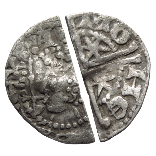 355 - Scotland, Alexander II cut halfpenny, Edinburgh. First coinage, 1250-1280 AD. Crowned bust left with... 