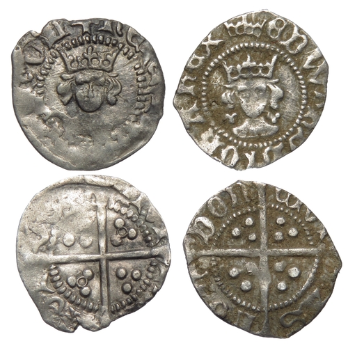 344 - Henry VI & Edward IV halfpennies, both London. 13mm, 0.38g & 13mm, 0.43g. Ref: S.1848 & ... 