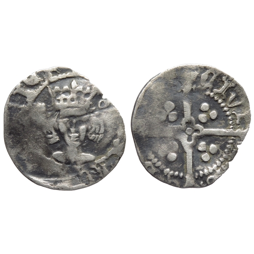 336 - Henry V penny, York. Circa 1413-1422 AD. Silver, 18mm, 0.93g. Crowned facing bust, mullet and annule... 