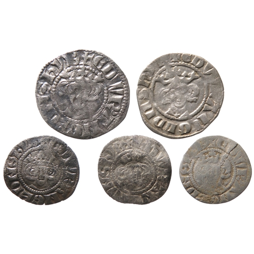 321 - Edward I penny & halfpenny group. Newcastle, Bristol and London mints. Largest 19mm, 1.30g.