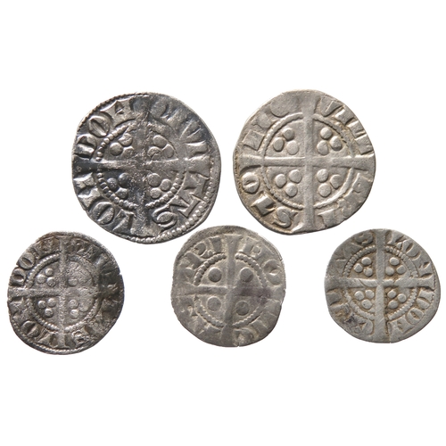 321 - Edward I penny & halfpenny group. Newcastle, Bristol and London mints. Largest 19mm, 1.30g.