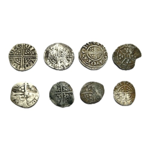 324 - Hammered silver coins (8). Circa 13th-15th century AD. From the reigns of, Henry III (3). Class 7b: ... 