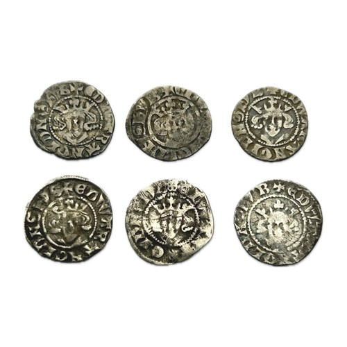 320 - Edward I hammered silver pennies (6). Circa 1279-1327 AD. 16mm-19mm. From the reigns of Edward I &am... 