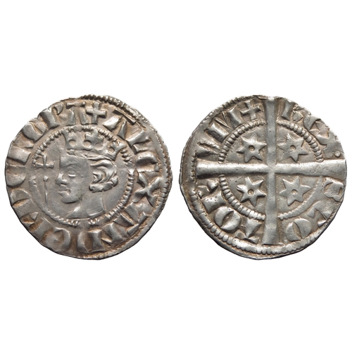 360 - Scotland, Alexander III penny. Second coinage, 1280-86 AD. Silver, 19mm, 1.42g. Crowned bust left wi... 