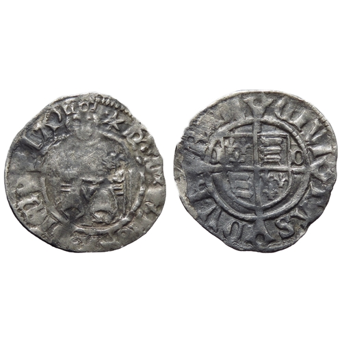 398 - Henry VIII sovereign type penny. Second coinage, 1526-44. Durham. H D G ROSA SIE SPIA, king seated f... 