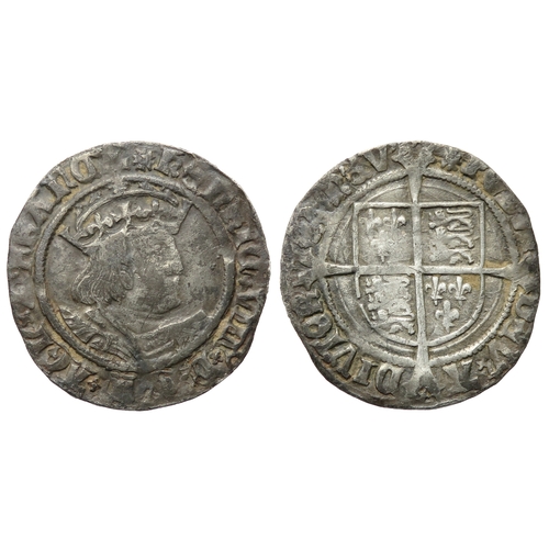 391 - Henry VIII groat. Second coinage, 1526-44. Crowned bust right, HENRIC VIII D G R AGL Z FRANC. R. Shi... 