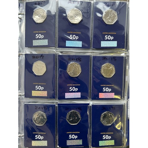 509 - Large Change Checker Folder Containing Uk coinage, to include; 10p, 50p, £2, £5 Coin sets. 2016 Beat... 