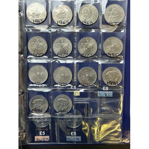 509 - Large Change Checker Folder Containing Uk coinage, to include; 10p, 50p, £2, £5 Coin sets. 2016 Beat... 