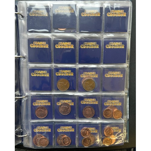 510 - Change Checker Folder Containing British coinage, Two complete set of the alphabet 10 pence pieces, ... 