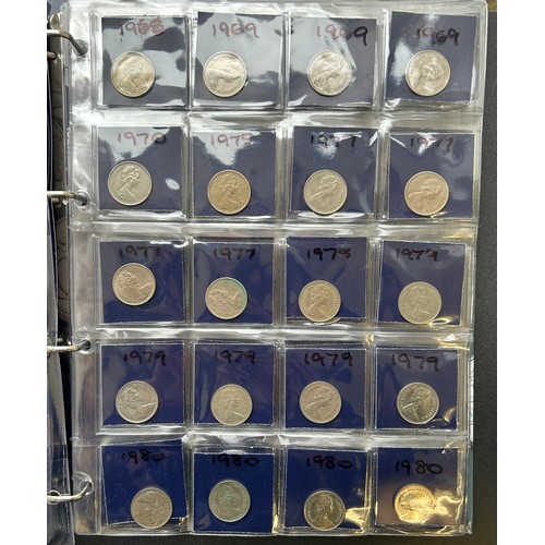 510 - Change Checker Folder Containing British coinage, Two complete set of the alphabet 10 pence pieces, ... 