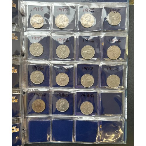 510 - Change Checker Folder Containing British coinage, Two complete set of the alphabet 10 pence pieces, ... 