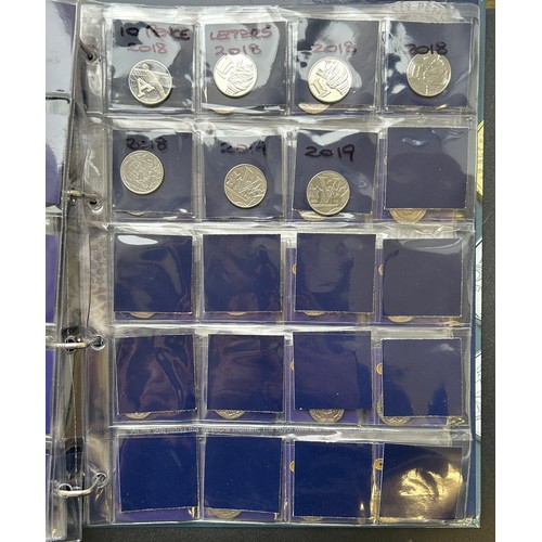 510 - Change Checker Folder Containing British coinage, Two complete set of the alphabet 10 pence pieces, ... 