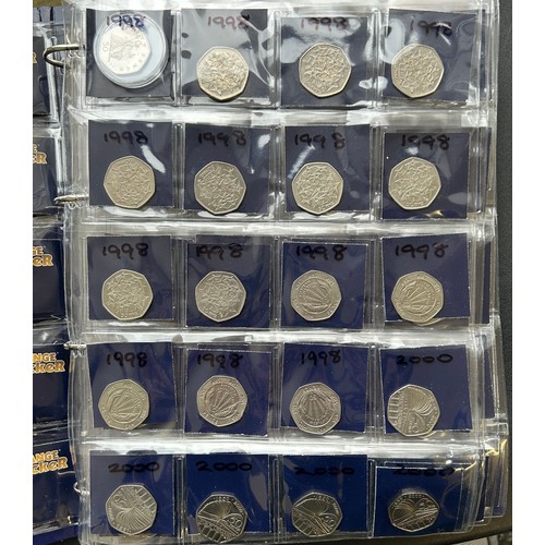 511 - Change Checker folder containing British coinage, Extensive 50p & £1 coin collections.