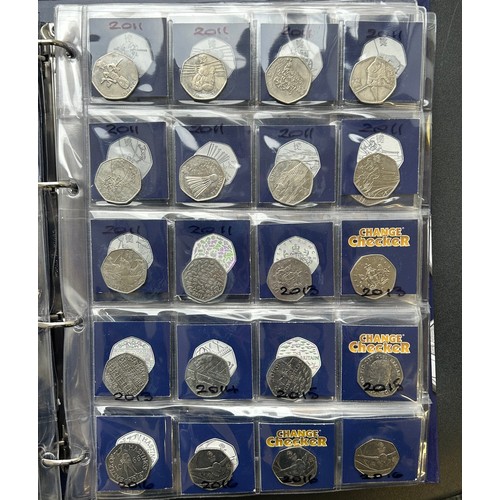 511 - Change Checker folder containing British coinage, Extensive 50p & £1 coin collections.