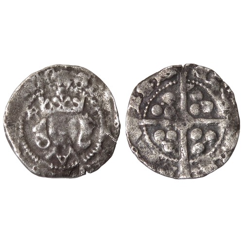 347 - Edward IV penny, Durham. Second reign, 1471-83 AD. Crowned facing bust, B and L by crown, V on breas... 