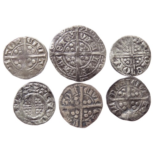 377 - Medieval coin group (6). Circa 13th-15th century AD. Coins include, John penny, class 5b. Henry III,... 