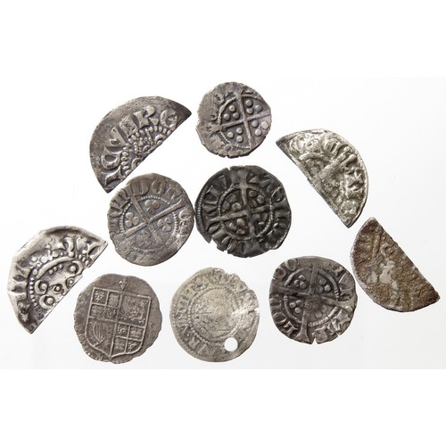 378 - Medieval, Tudor and Stuart silver coin group (10). To include coins of, Henry III, Edward III, Richa... 