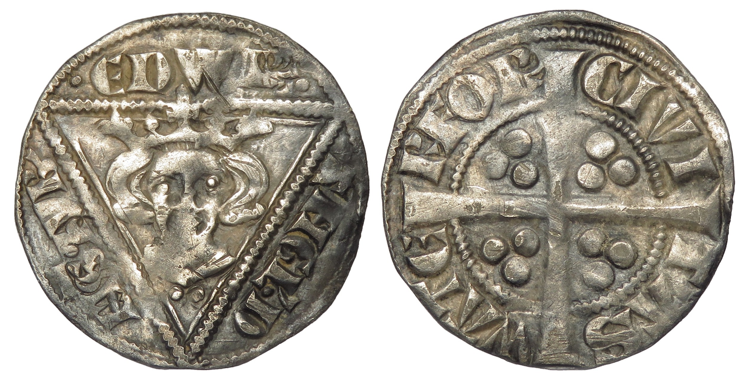 Ireland, Edward I penny, Waterford. Class 1b, trefoil of pellets on ...