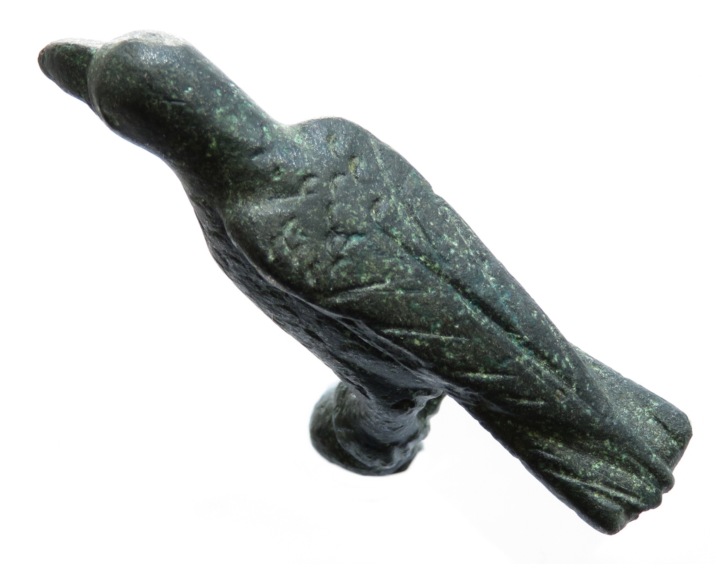 Roman Raven vessel mount, circa 1st-4th century CE. 45mm, heavily ...