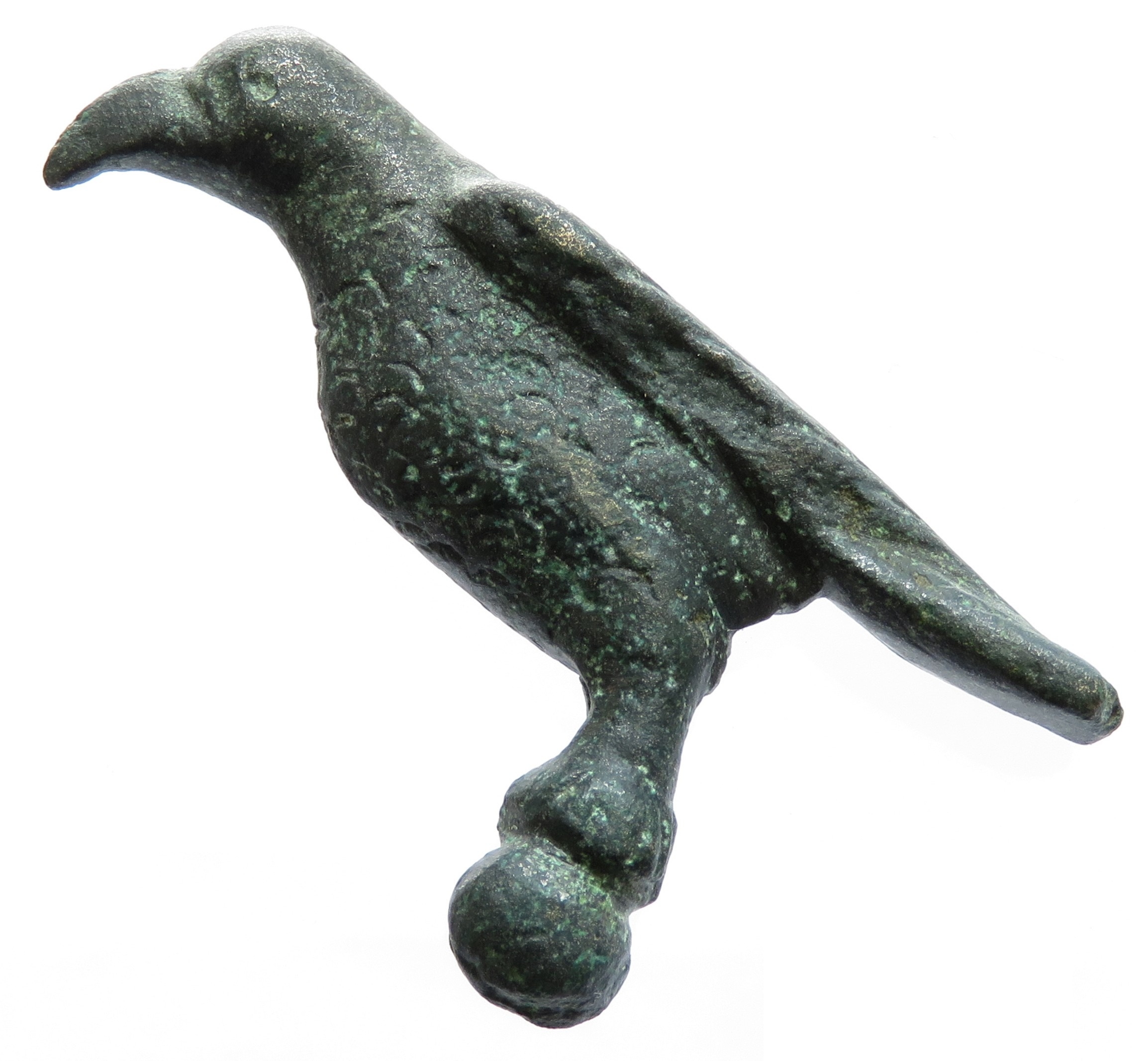 Roman Raven vessel mount, circa 1st-4th century CE. 45mm, heavily ...