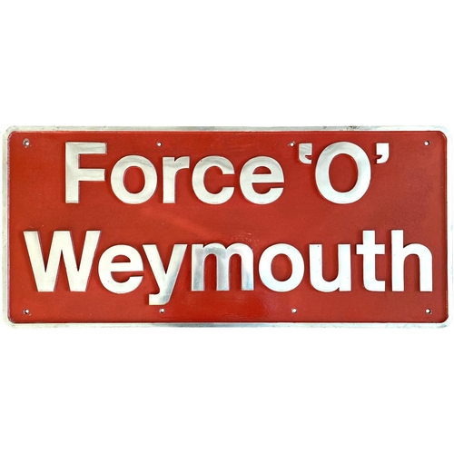 78 - A nameplate FORCE 'O' WEYMOUTH from Class 73 73109. New to Stewarts Lane as E6015. Named at Weymouth... 