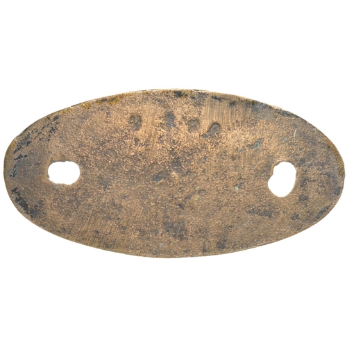 81 - A bogie plate 1000/123 Crewe from a Class 52 in the series D1030 to D1073. Cast brass, 4