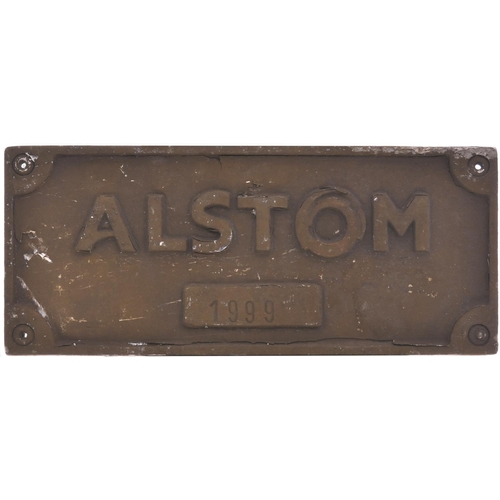 85 - A set of bogie plates EWS BP 67-007 1999 ALSTOM from a Class 67 67004, currently in store at Toton a... 