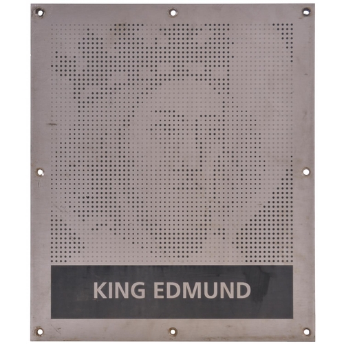 94 - A nameplate KING EDMUND from Class 150 150231. Named at Bury St. Edmunds station in September 1994 a... 