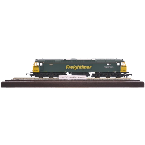 37 - A nameplate FREIGHTLINER PIONEER plus a model of the Class 57 57001 which carried this name. The loc... 