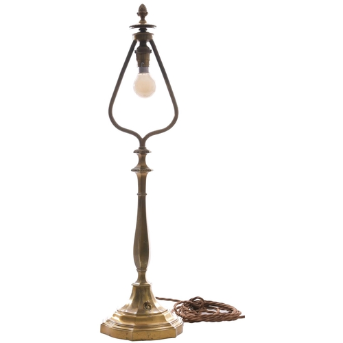 148 - A Pullman Car table lamp (N Type), by Best and Lloyd of Birmingham. Cast brass, overall height 23