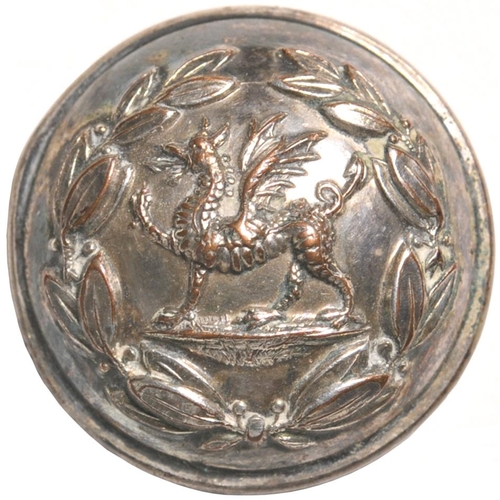 159 - A North Wales Narrow Gauge Railway Police uniform button (silvered). A rare example from a small Nor... 