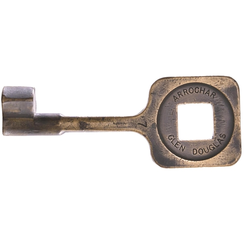 185 - A single line key token, ARROCHAR-GLEN DOUGLAS, (brass), from the West Highland Line to Fort William... 