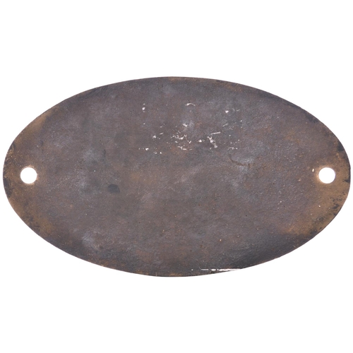 186 - A bunker plate, WATER CAPACITY 3500 GALLONS, from an LMS Fowler tank locomotive. Cast brass, 10¼