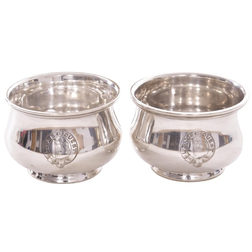 189 - A pair of London, Brighton and South Coast Railway Ouest nibbles bowls, by Walker and Hall, as used ... 