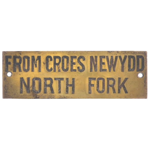 198 - A GWR signal box shelf plate, FROM CROES NEWYDD NORTH FORK, from a box close to the loco sheds west ... 