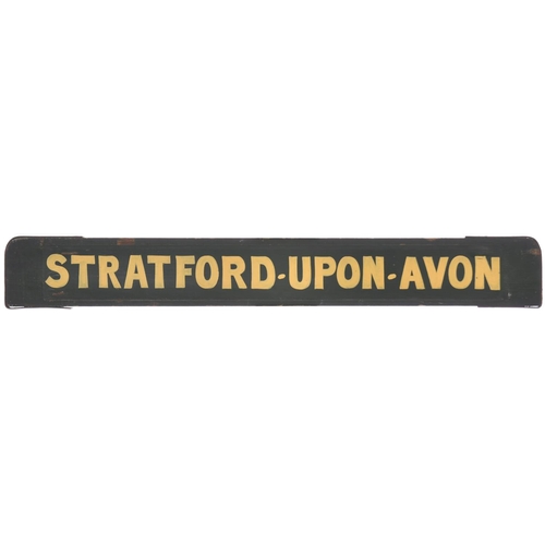 101 - A small carriage board, STRATFORD-UPON-AVON - WEST BROMWICH, from local services from Birmingham Sno... 